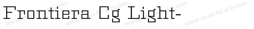 Frontiera Cg Light字体转换